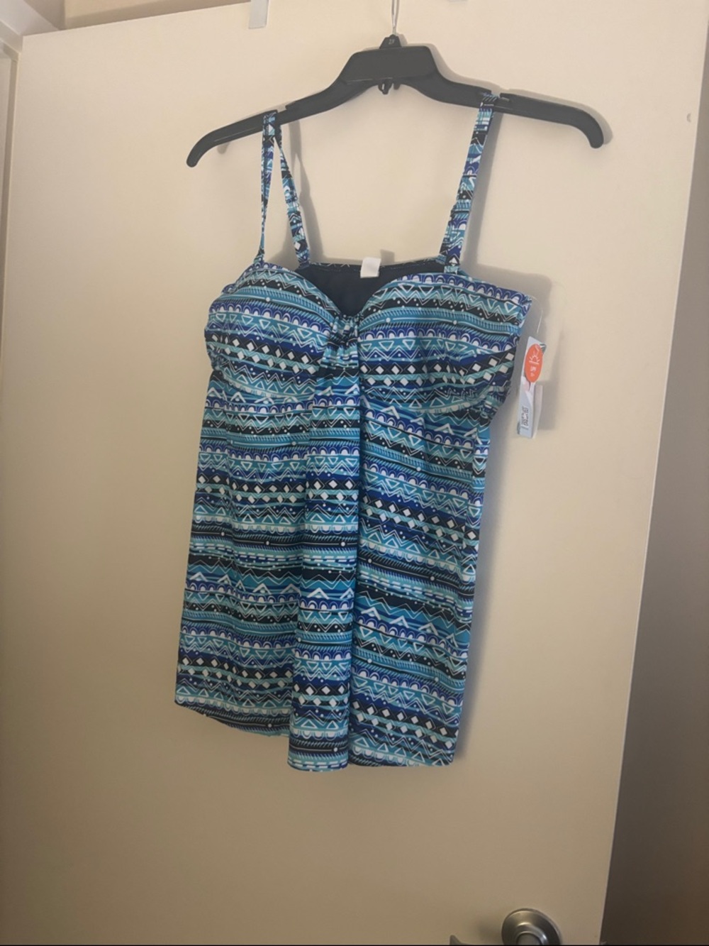 Blue Patterned Tankini Swim Top - Unbranded
Top only, no bottoms